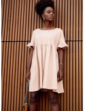 Rochie oversize cu maneca scurta, bej FK530 - Magazin online - Boutique